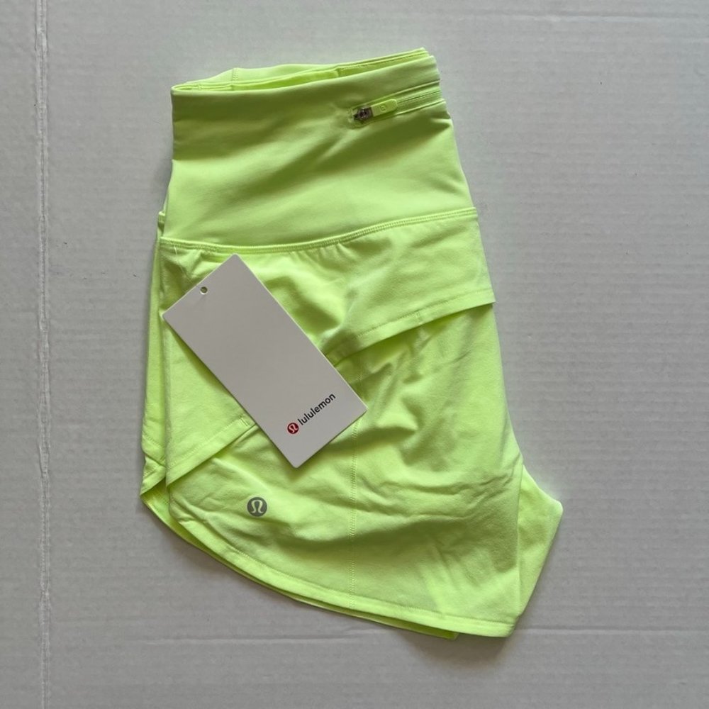 NWT Lululemon HR Speed Up Shorts 4" Faded Zap
